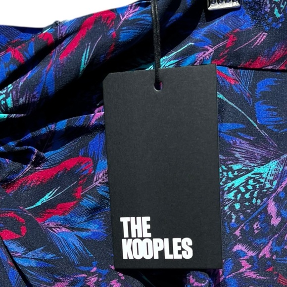 🌻NEW w/tags The Kooples Silk Feather Print Skirt Flowy Designer Size 1 US Small - Picture 10 of 11